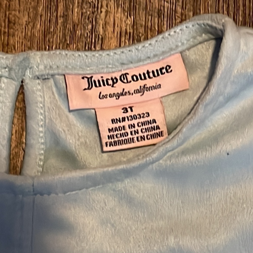 Juicy Couture Girl’s Dress Shirt Suede Like Texture Size 3T - Picture 6 of 8